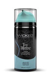 Wicked Toy Breeze Cooling Glycerin Free Water Based Lubricant 100 ml 3.3 Ounce Bottle Water Based Lube